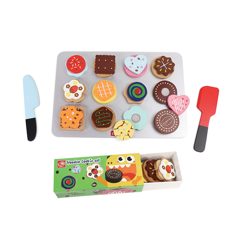 Wooden Cookie & Tray Set