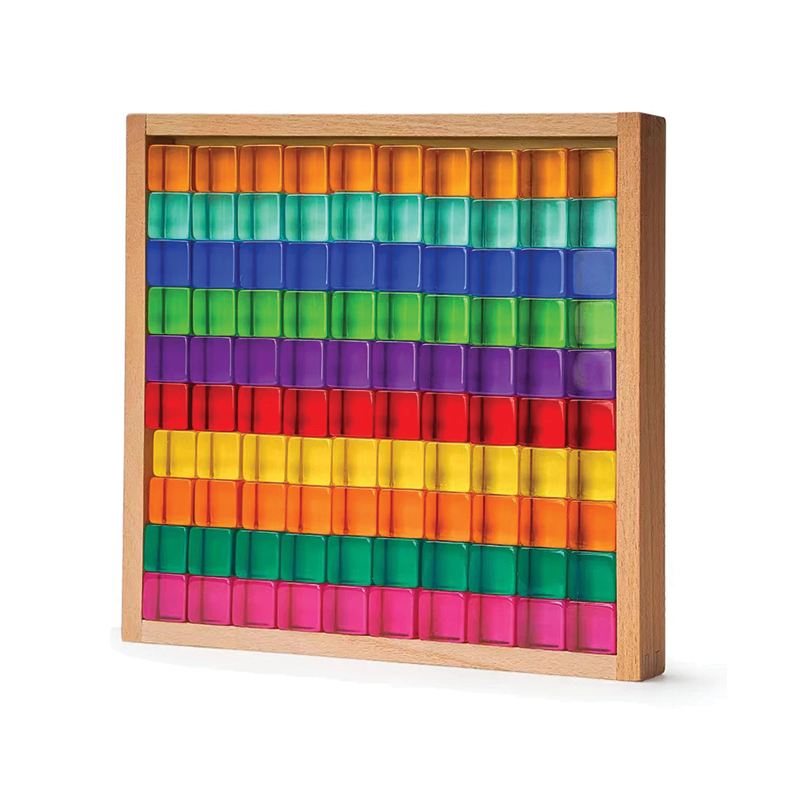 Rainbow Lucite Acrylic Cubes (100pcs)