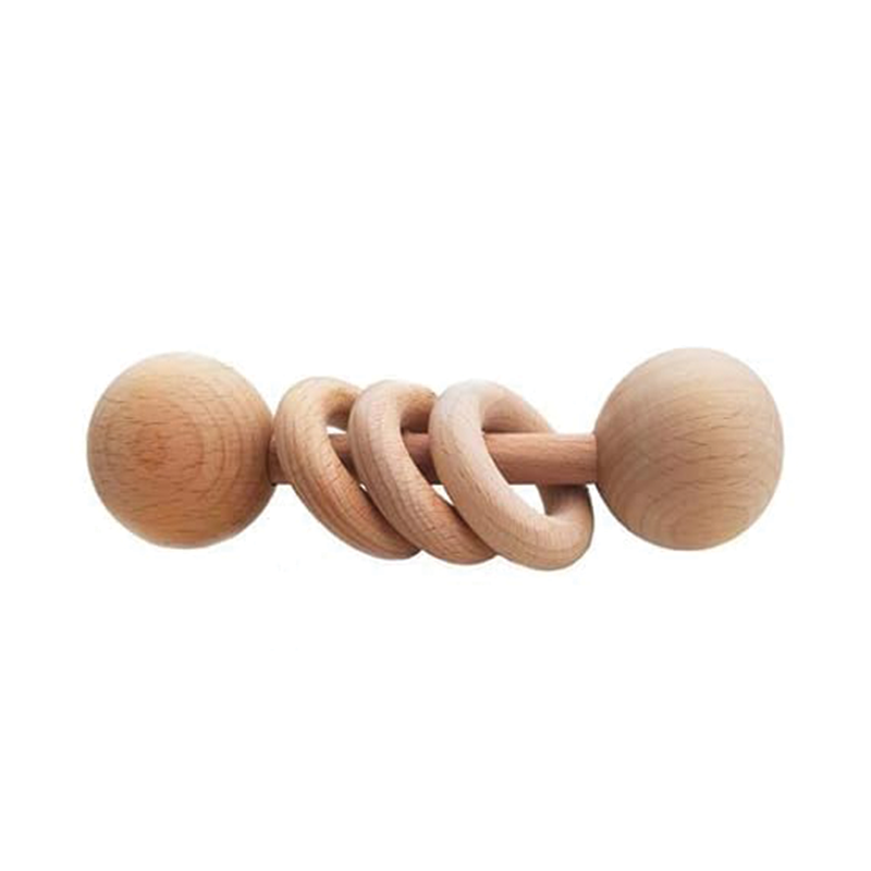 Wooden Ring Rattle x2