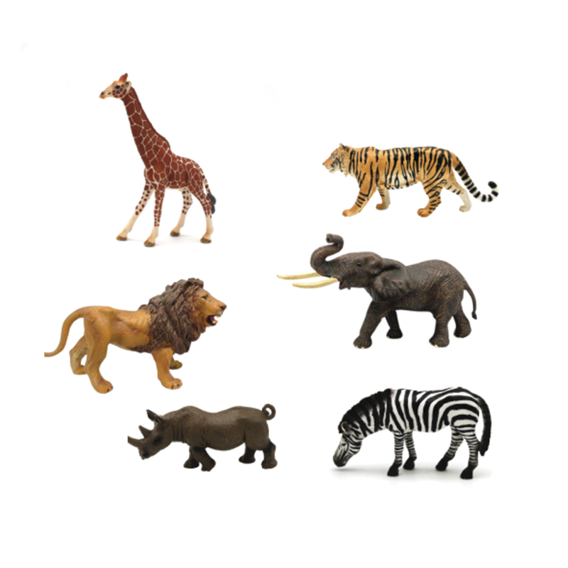 Wild Animal Figurine Set (6 Animals)