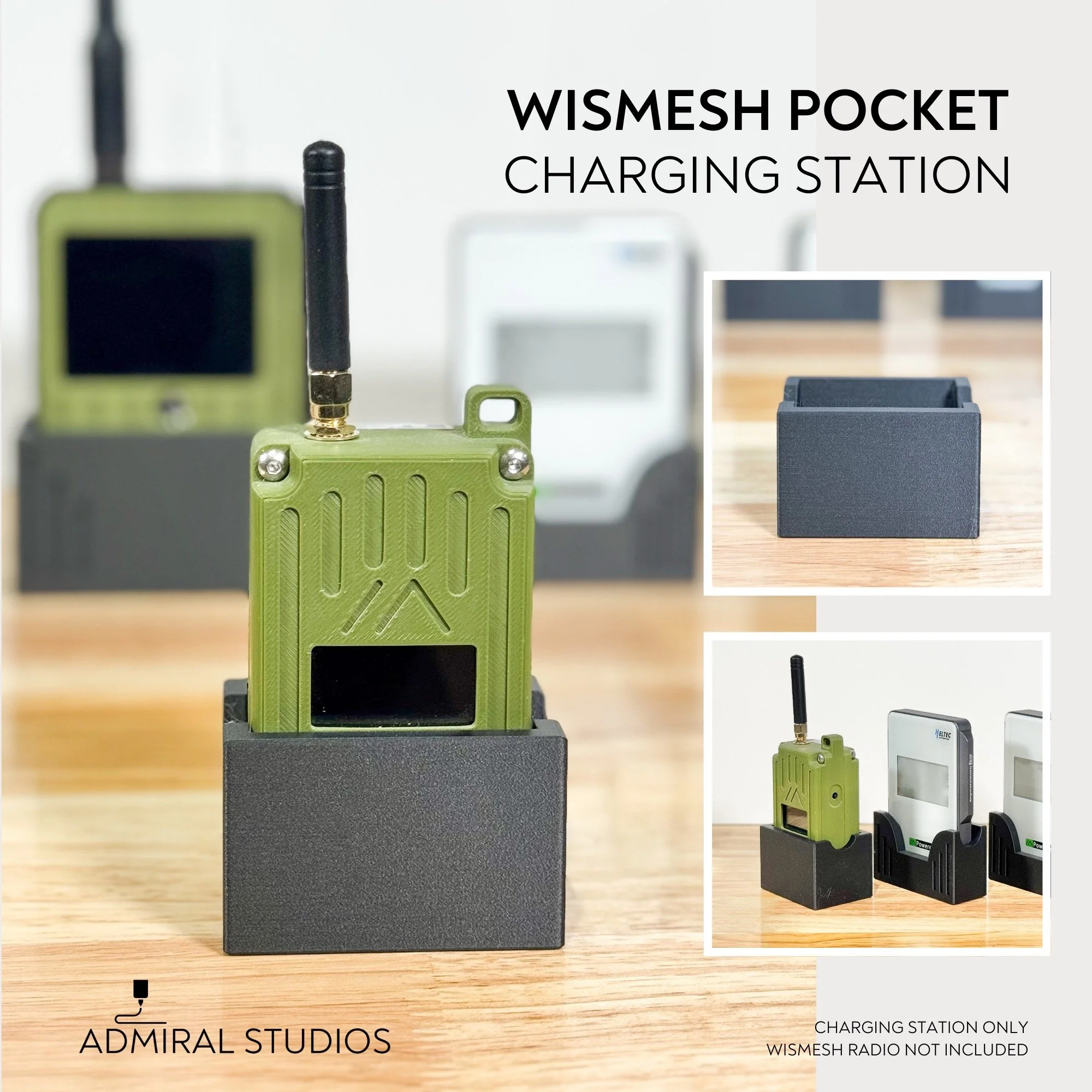 WisMesh Pocket Radio Charging Dock Meshtastic/Meshcore