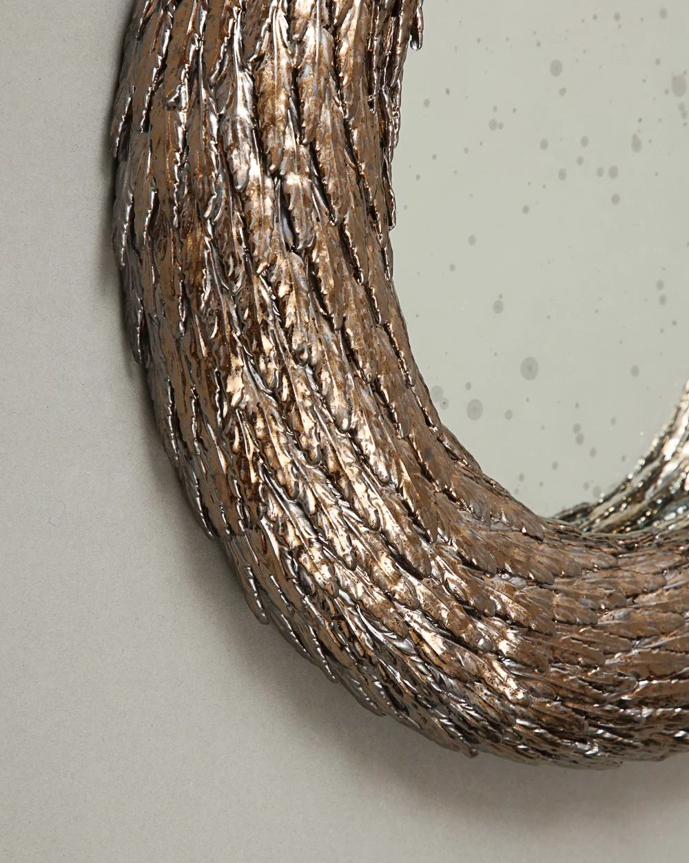 Feather Laurel Wreath Mirror