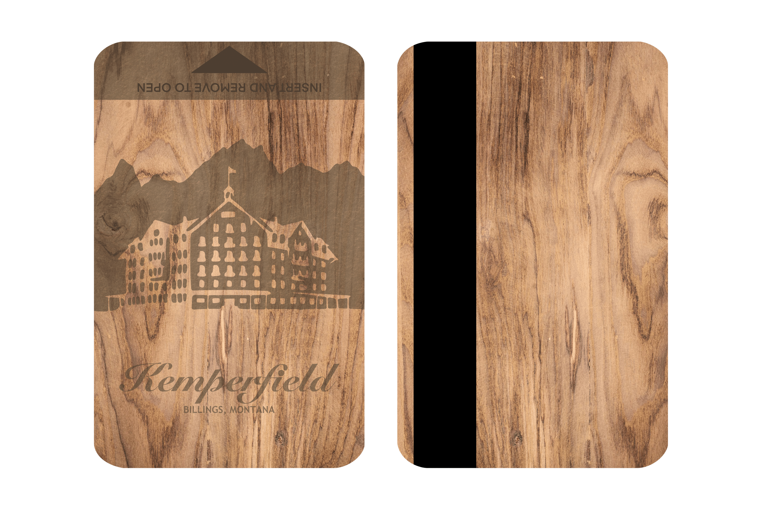 Wooden design hotel key card