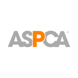 ASPCA logo with gray letters and an orange P