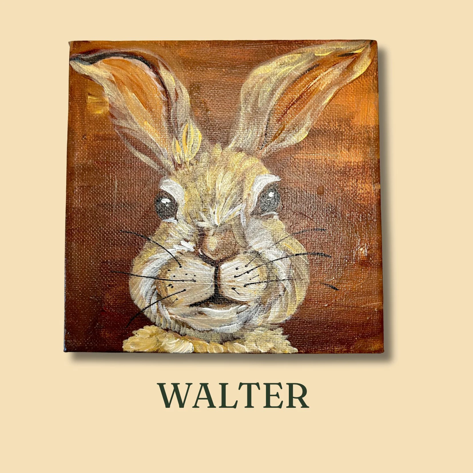 Walter - Original 6x6 acrylic painting