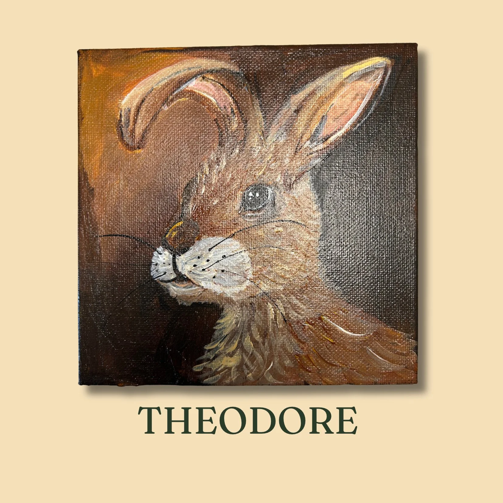 Theodore - Original 6x6 acrylic painting
