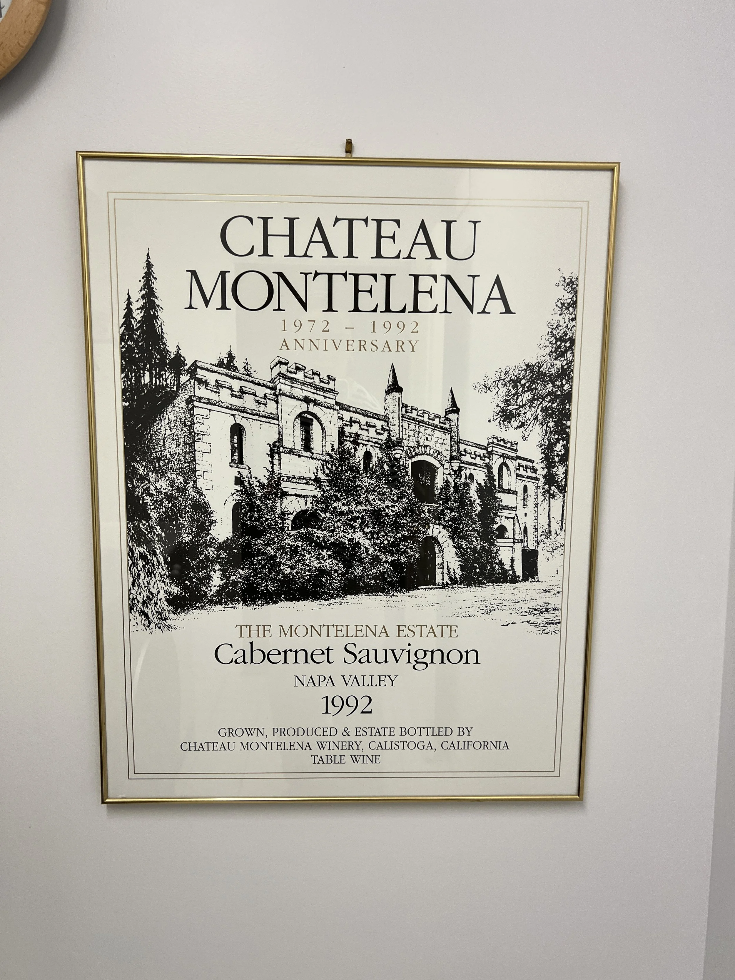 Framed Chateau Montelena Poster