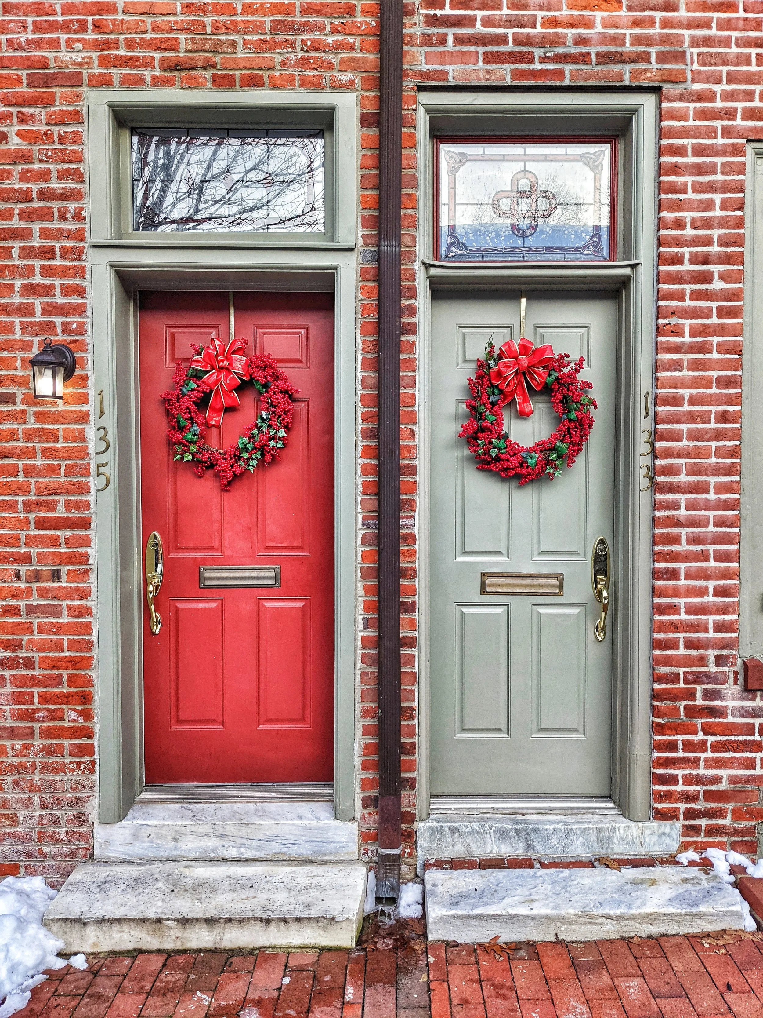 Holiday Doors Wood Block Ornament
