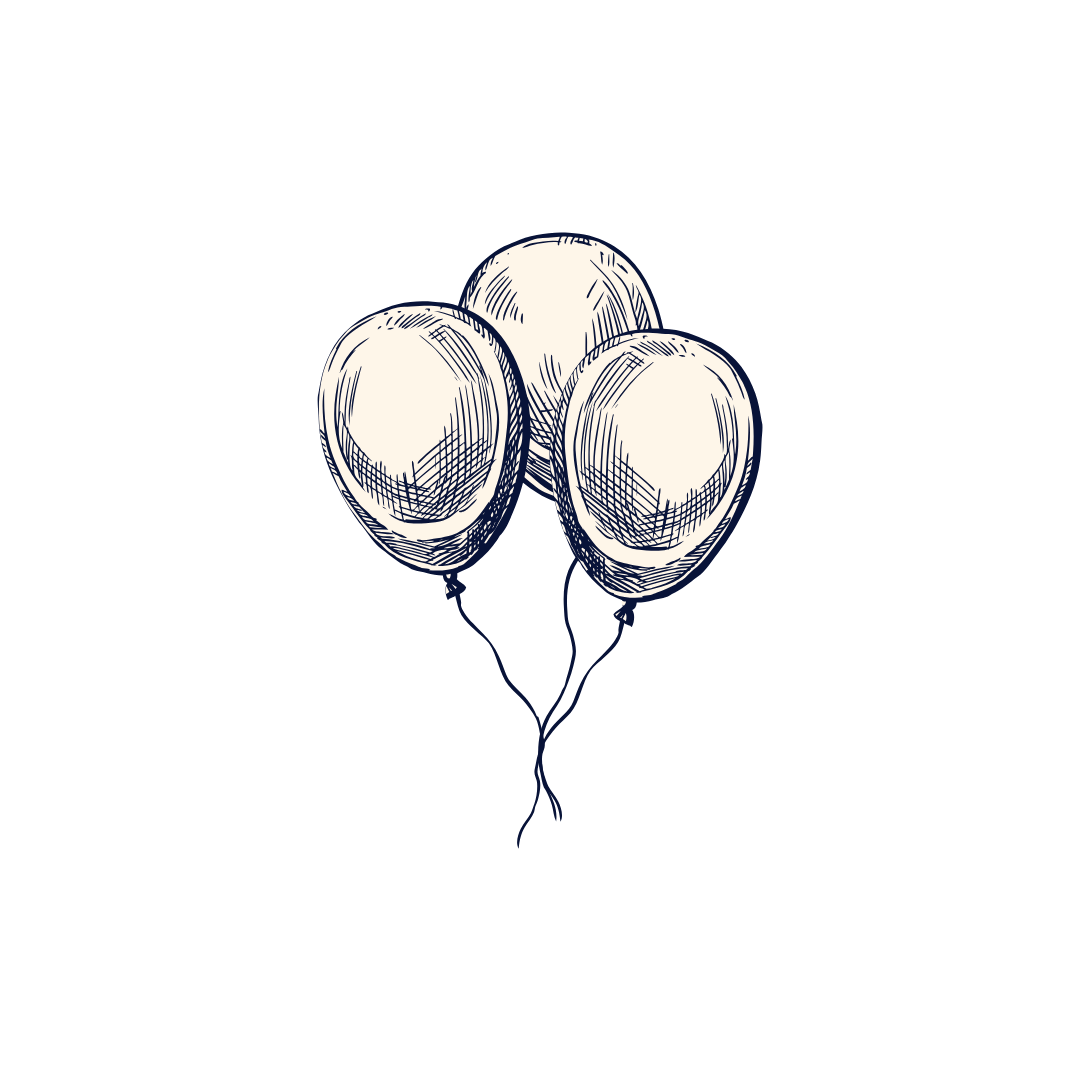 Illustration of balloons.
