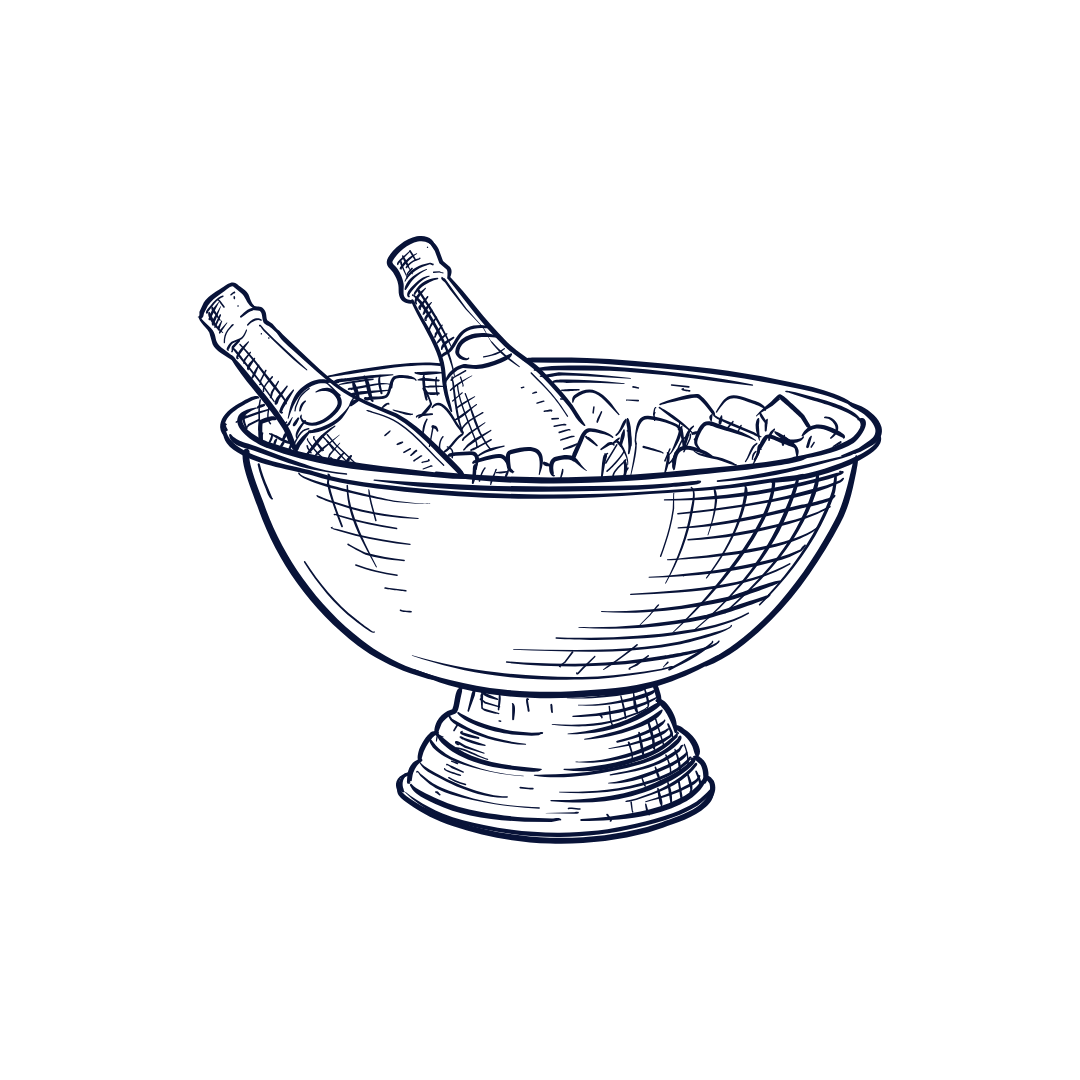Illustration of an ice bucket.