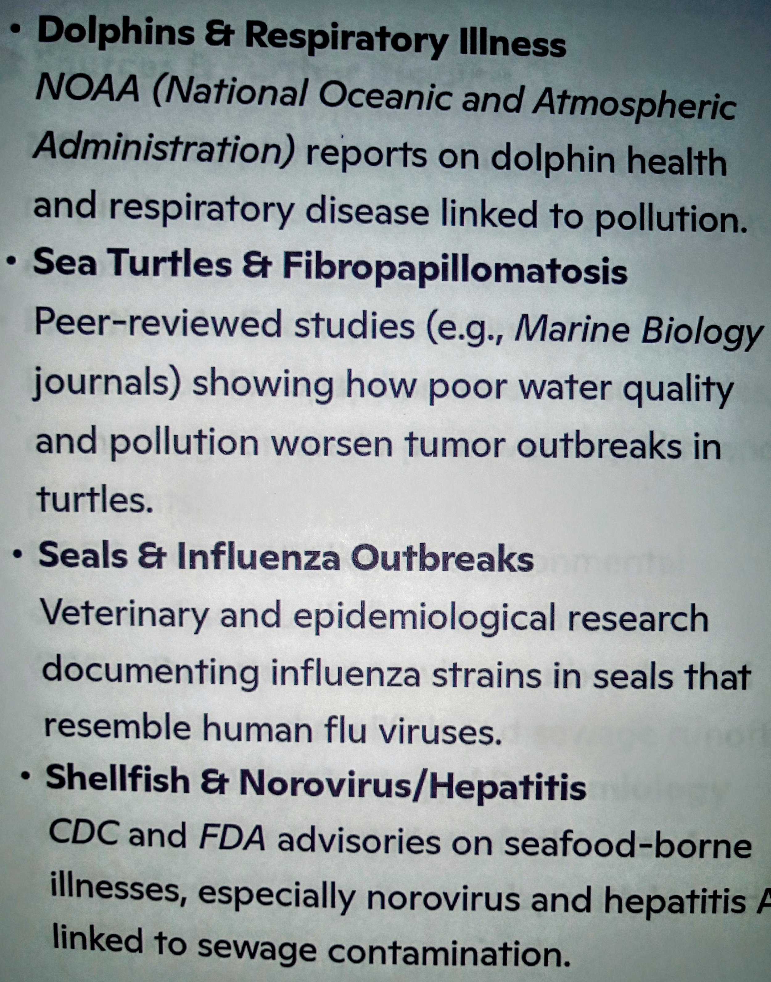 Human Diseases Spreading into the Marine ecosystem.