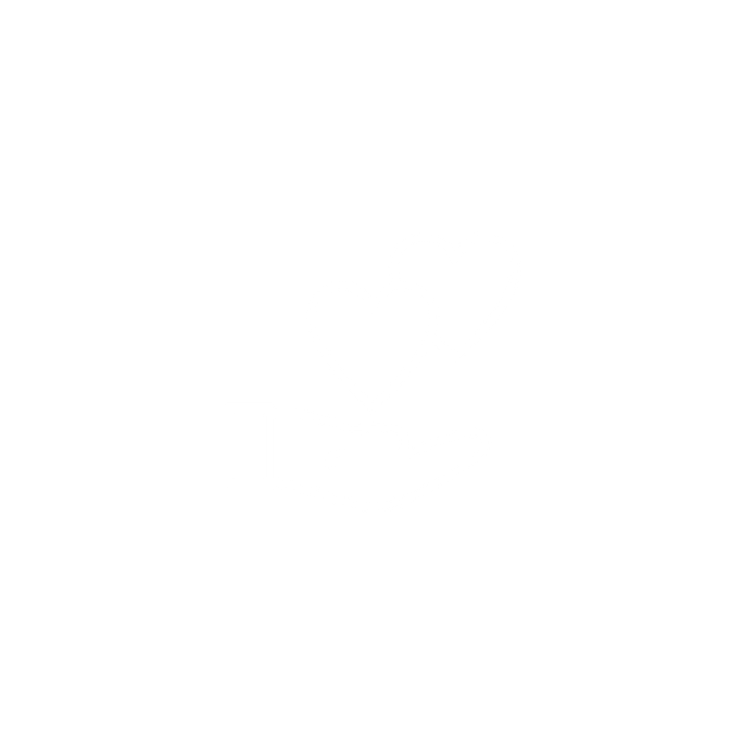 A white outline of a hand with two hearts floating above it on a black background.