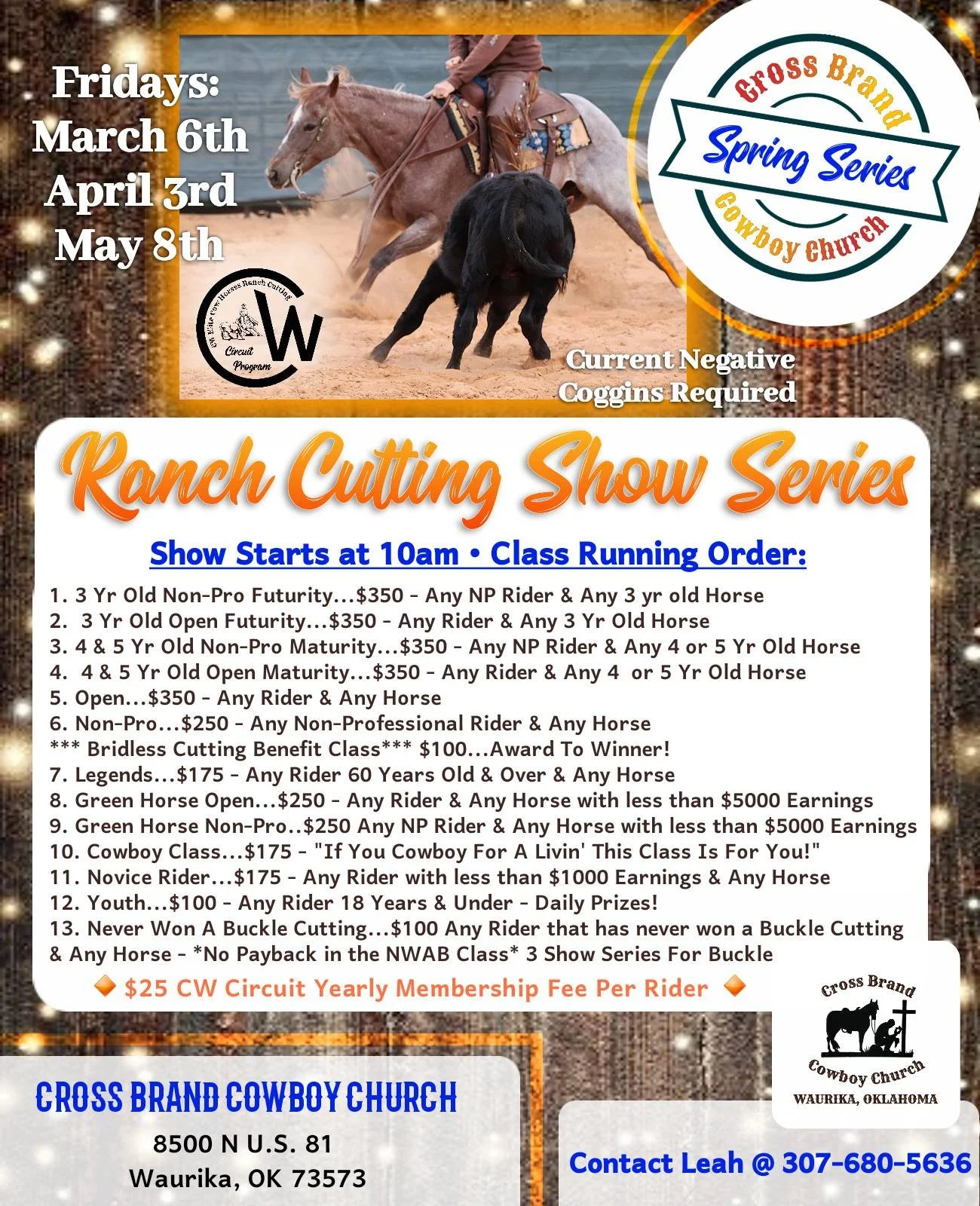 Cross Brand Cowboy Church Ranch Cutting Show