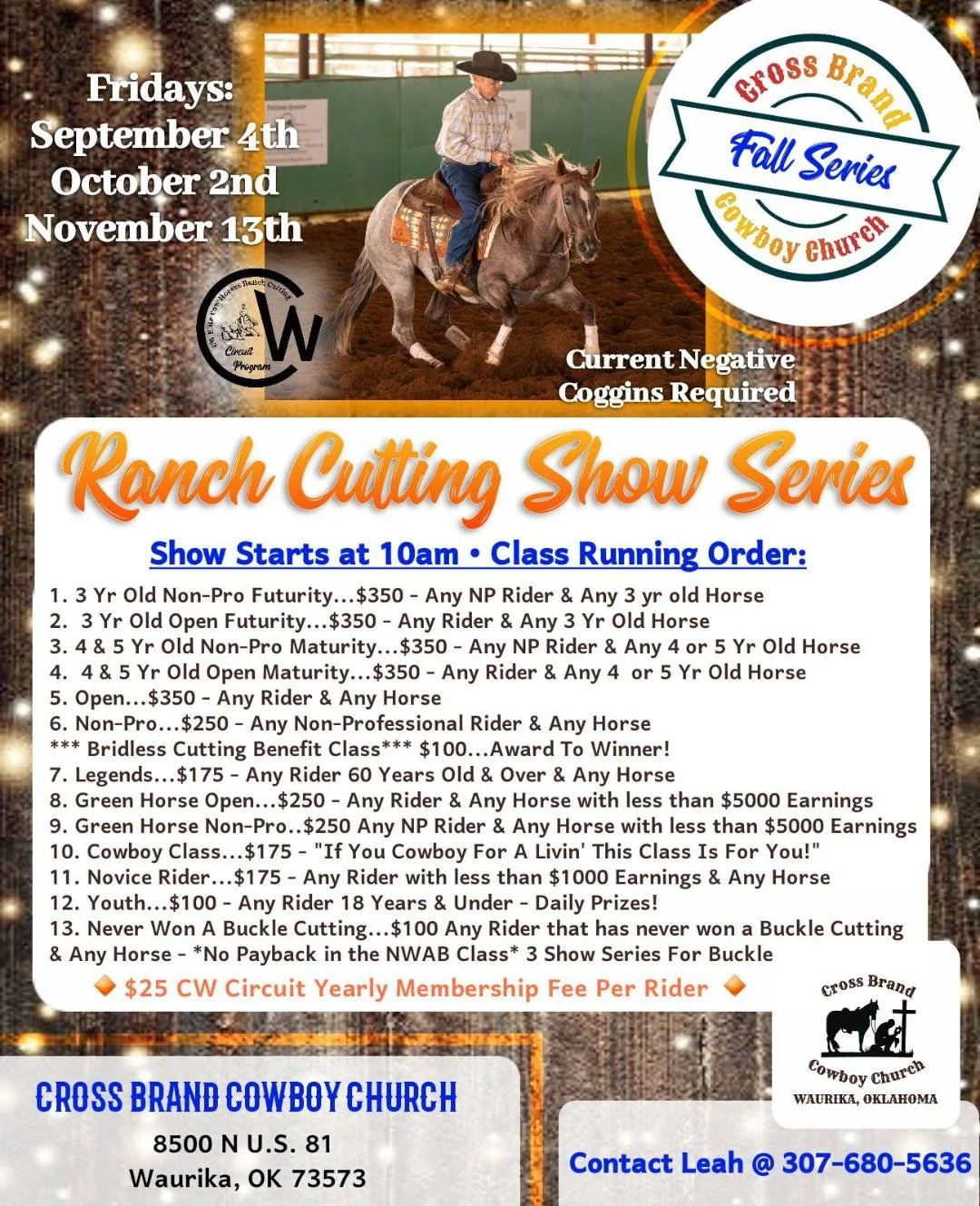 Cross Brand Cowboy Church Ranch Cutting Show