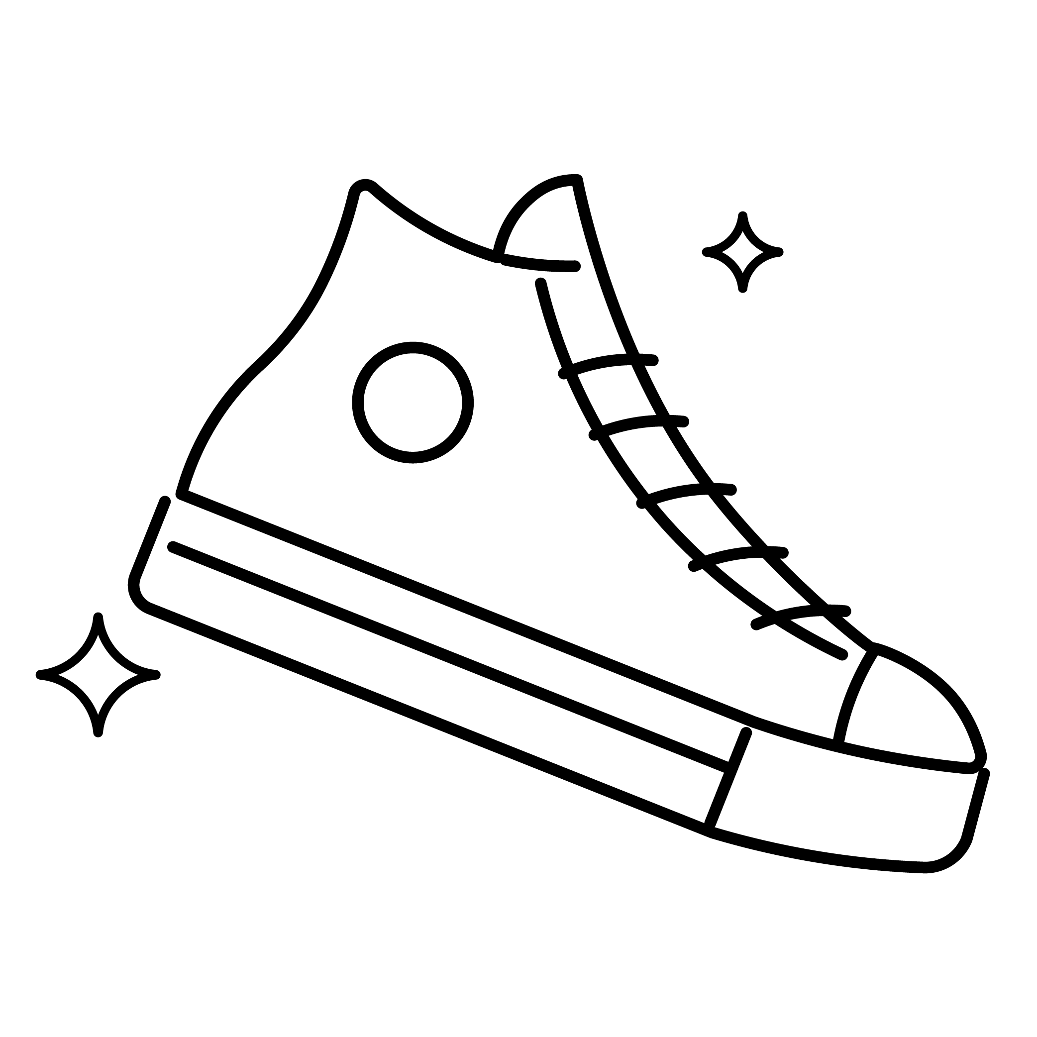 An illustrated icon of a Baseball Sneaker.