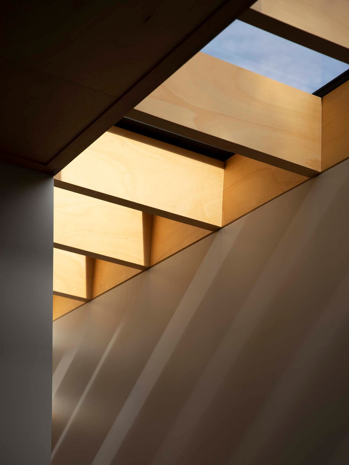 Interior view of modern architectural design elements and building structures