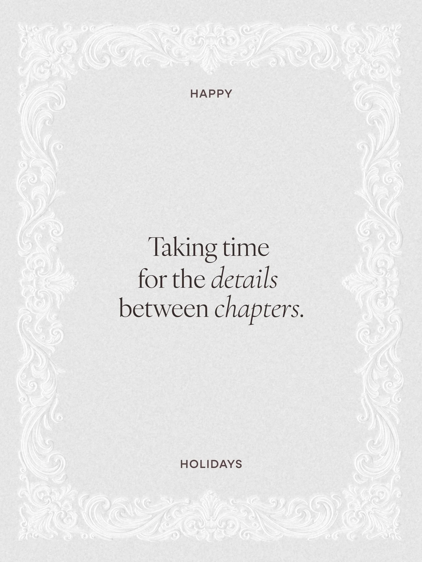 As the year comes to a close, the holiday season invites us to slow down; to be present, to connect, and to spend time with those who matter most.

I&rsquo;m so grateful to the couples and founders who trusted me with their stories this year. From we