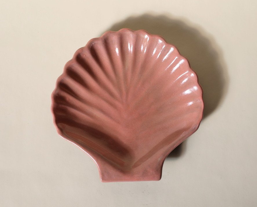 Shell Plate in Dusty Rose