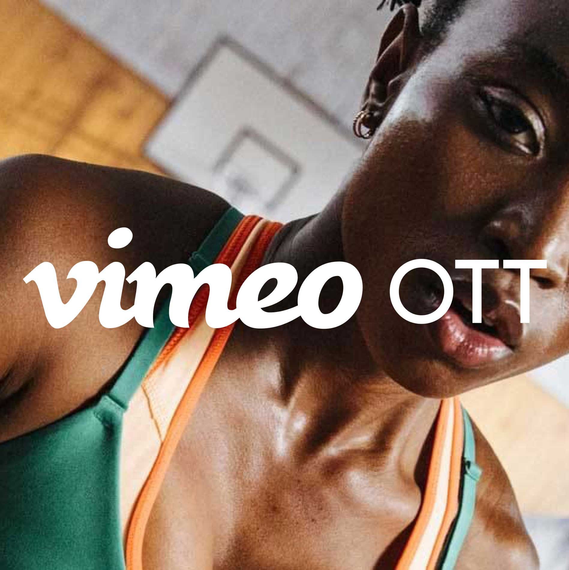 Vimeo OTT brand campaign — content creator in an indoor setting.