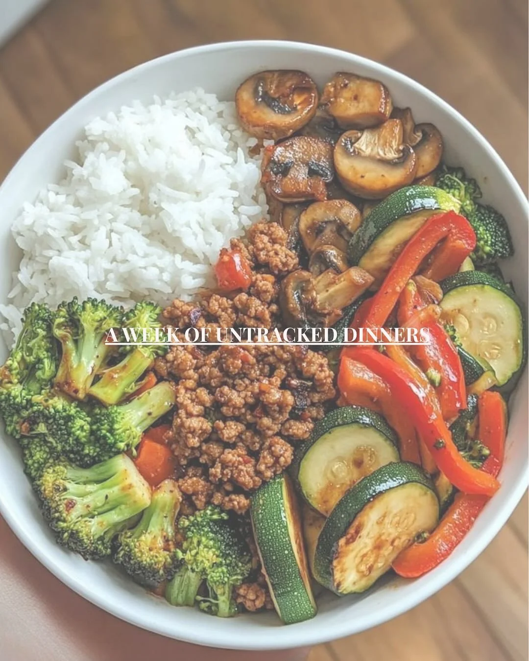 A week of untracked dinners:  All under 600 calories and with 30-40g of protein. 

This shows the power of focusing on balanced plates. When you prioritise protein, fiber, and whole foods, the calories and macros often fall into place naturally. 

Fo