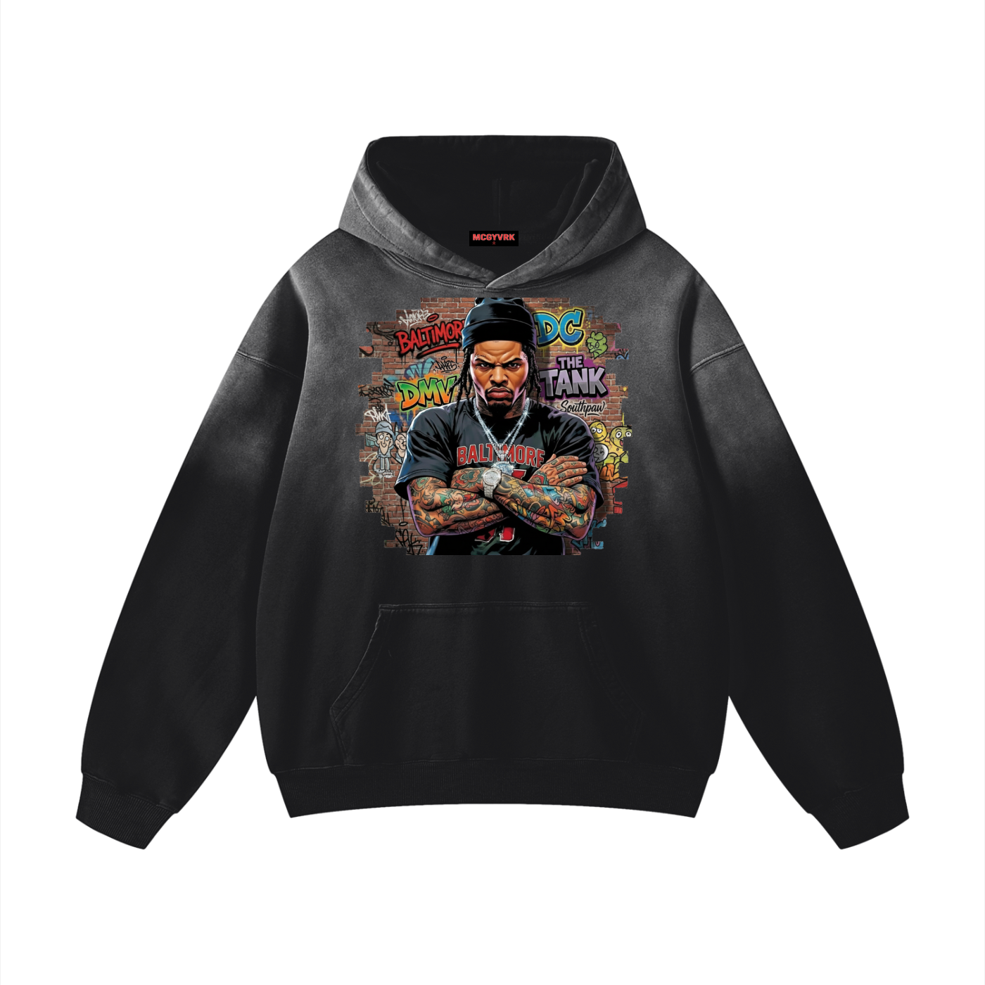 Tank Graphic Heavyweight Sunfade Oversized Hoodie