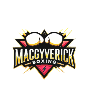 Boxing gloves with the text 'MacGyverick Boxing' and lightning bolt graphics.