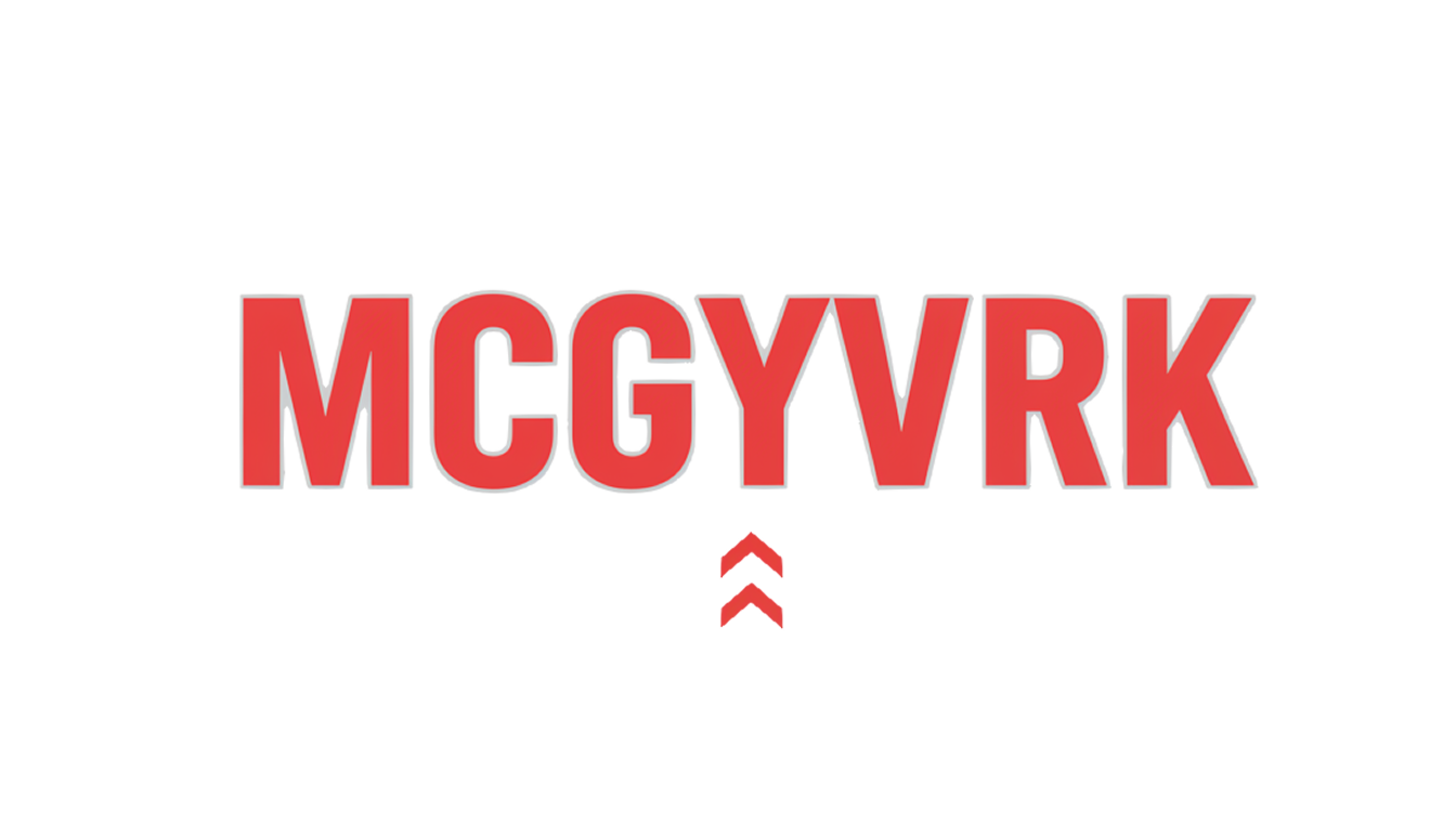 A license plate with the characters MCGYVRK, featuring a small house icon below the text.