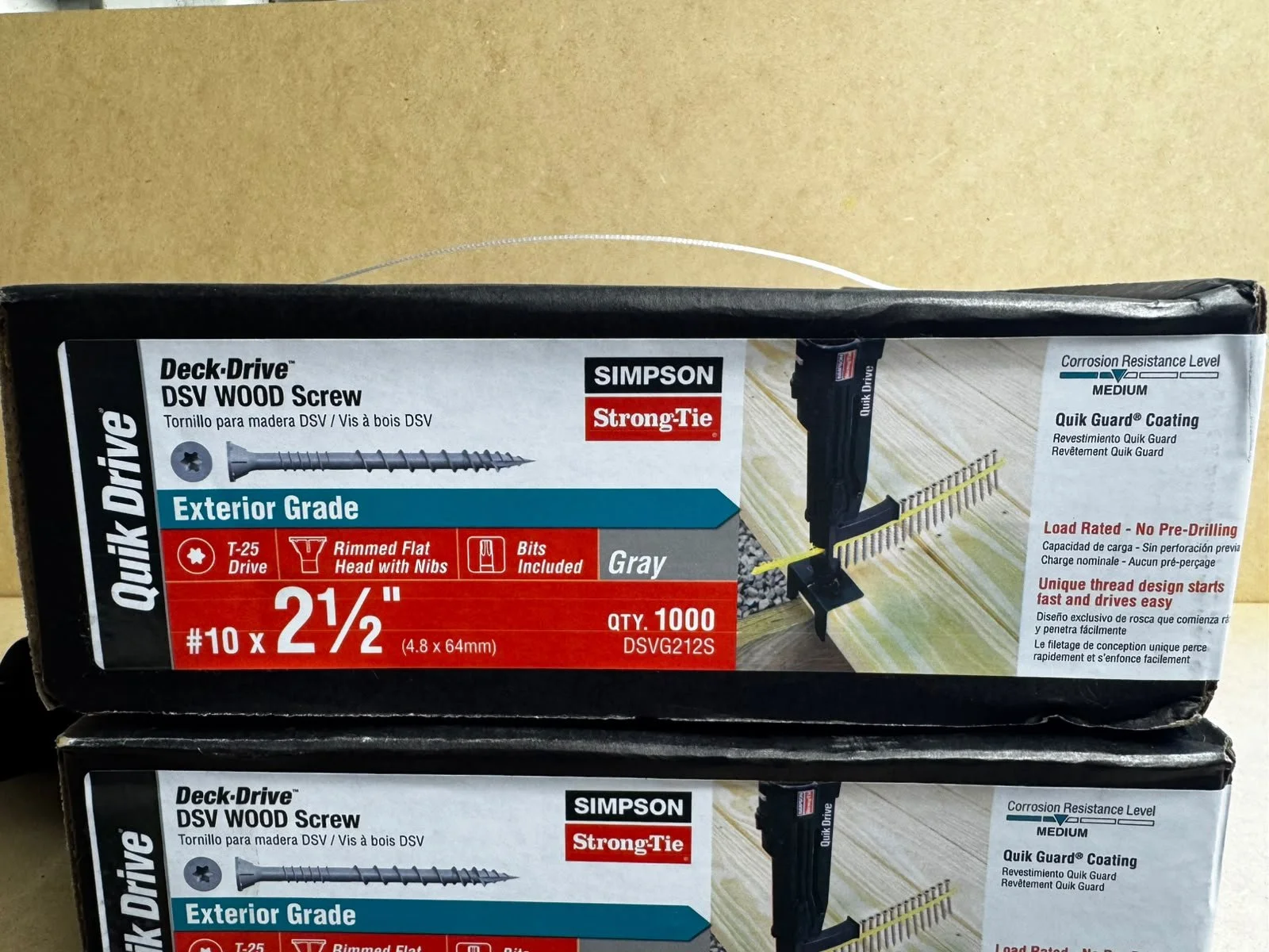 Quik Drive 10gx65mm Galvanized Screws