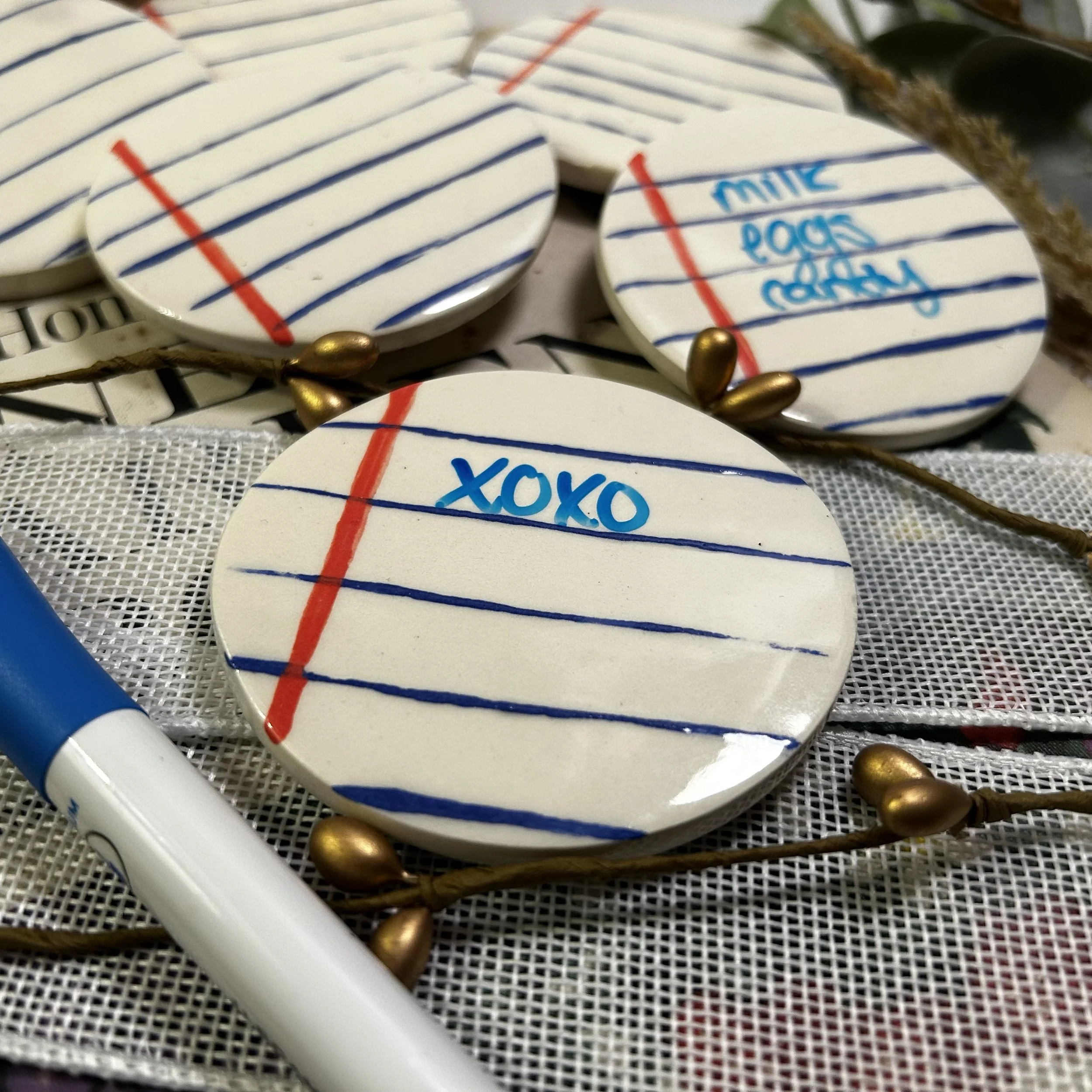 Ceramic Circular Note Pad Magnet