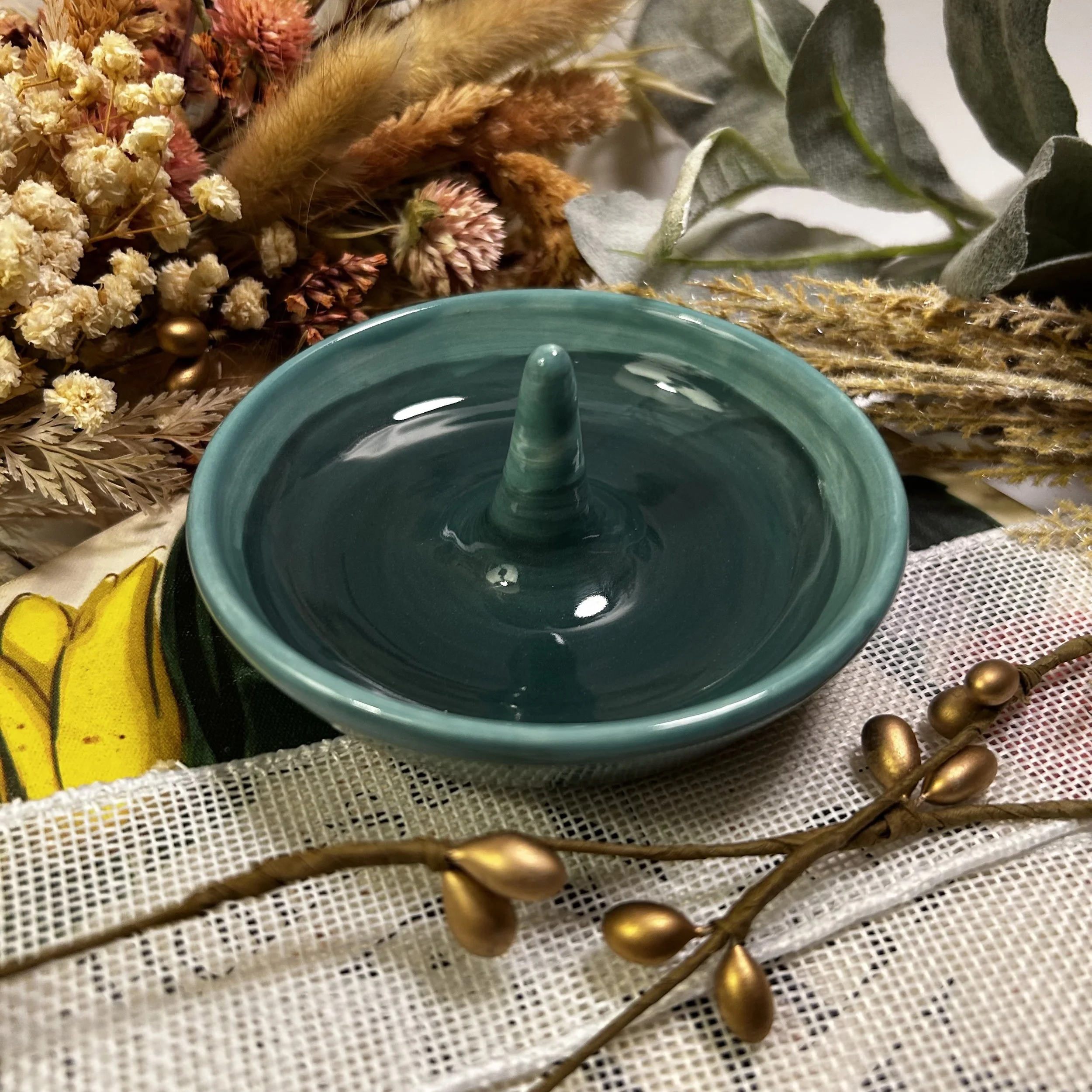 Ring Dish (sea Green/teal)