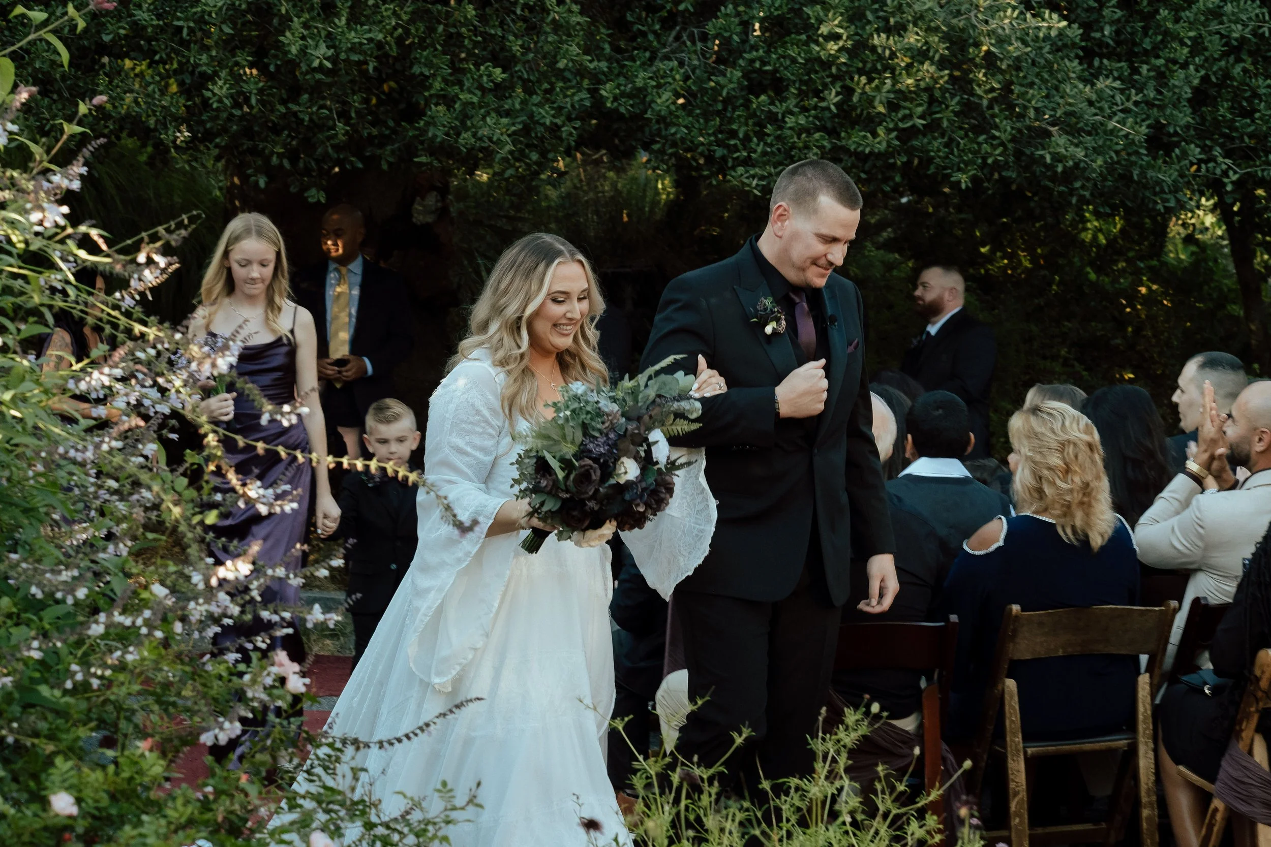 Outdoor Bay Area wedding celenbration