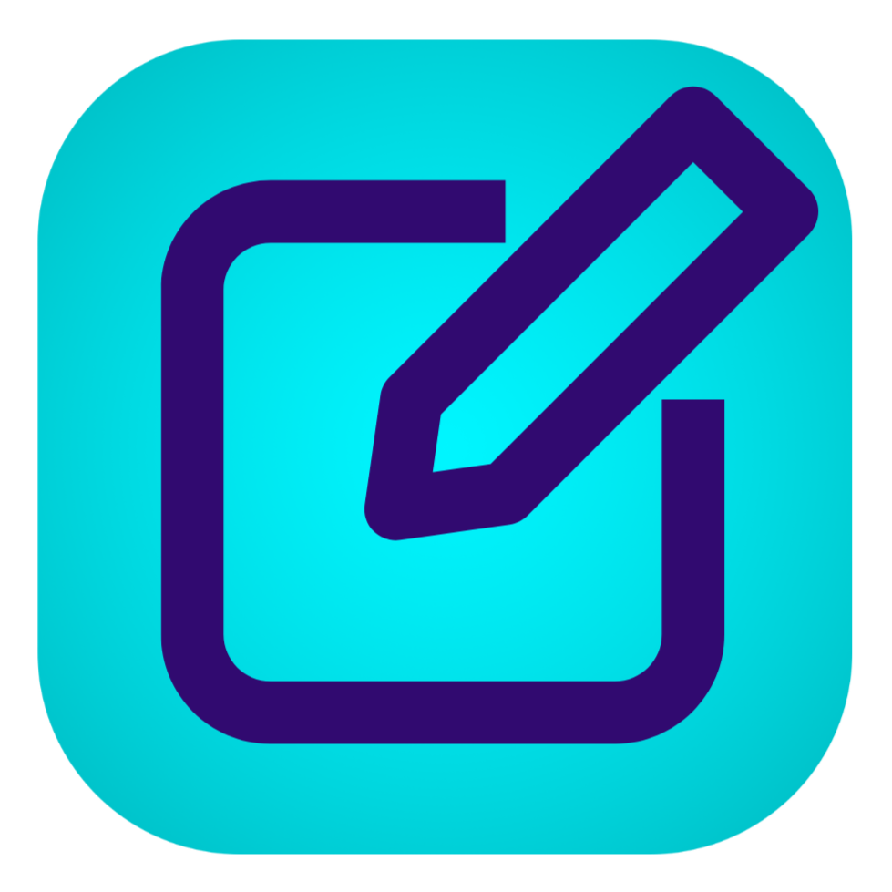 Icon of a pencil inside a square with rounded edges, representing editing or writing.