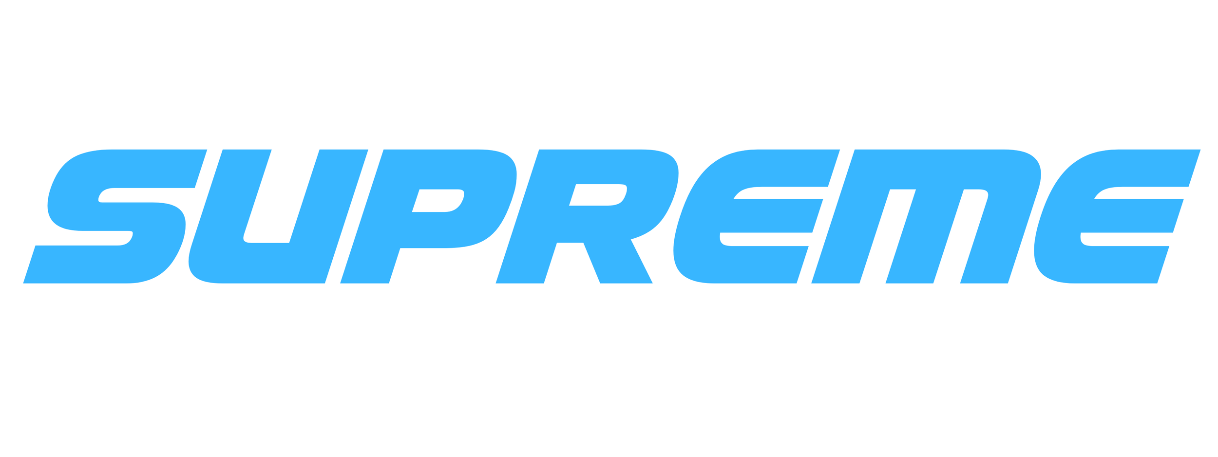 Blue logo with the word