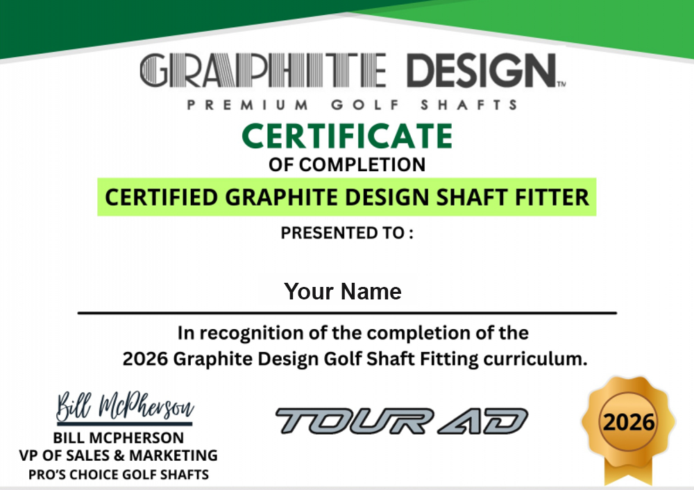 Graphite Design training module certificate