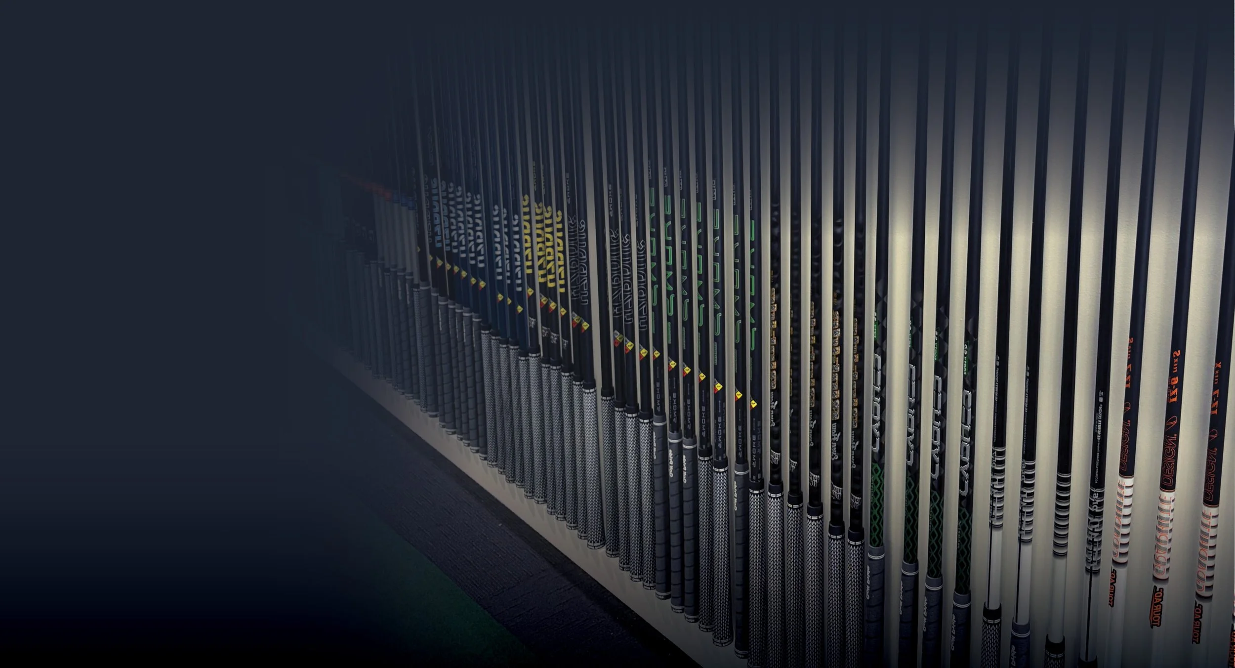 A wide range of golf club shafts by leading brands