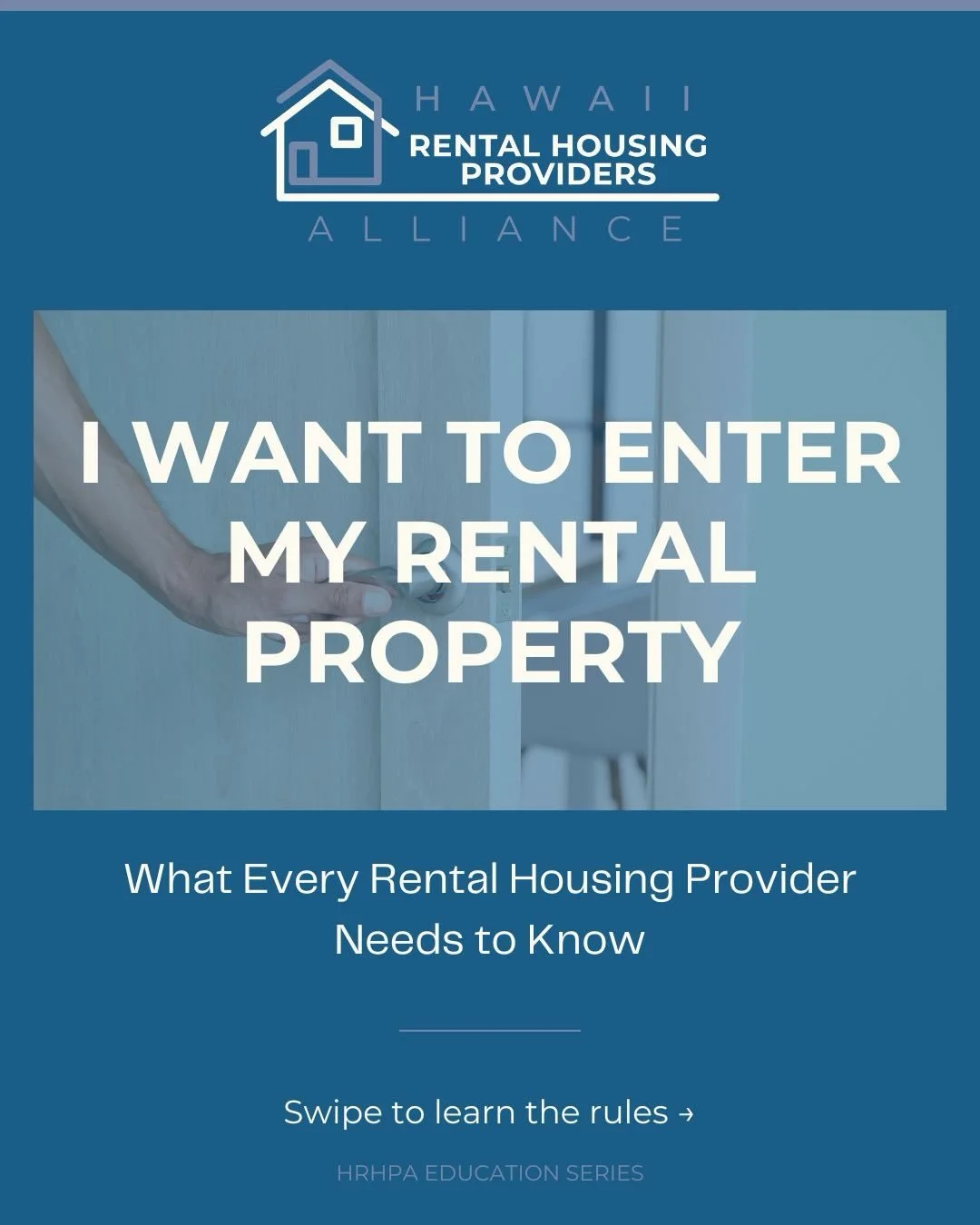 Owning the property does not mean you can enter whenever you choose.

Hawaii law allows a housing provider to enter a rental unit for legitimate reasons, including inspections, necessary or agreed repairs, providing agreed services, and showing the p