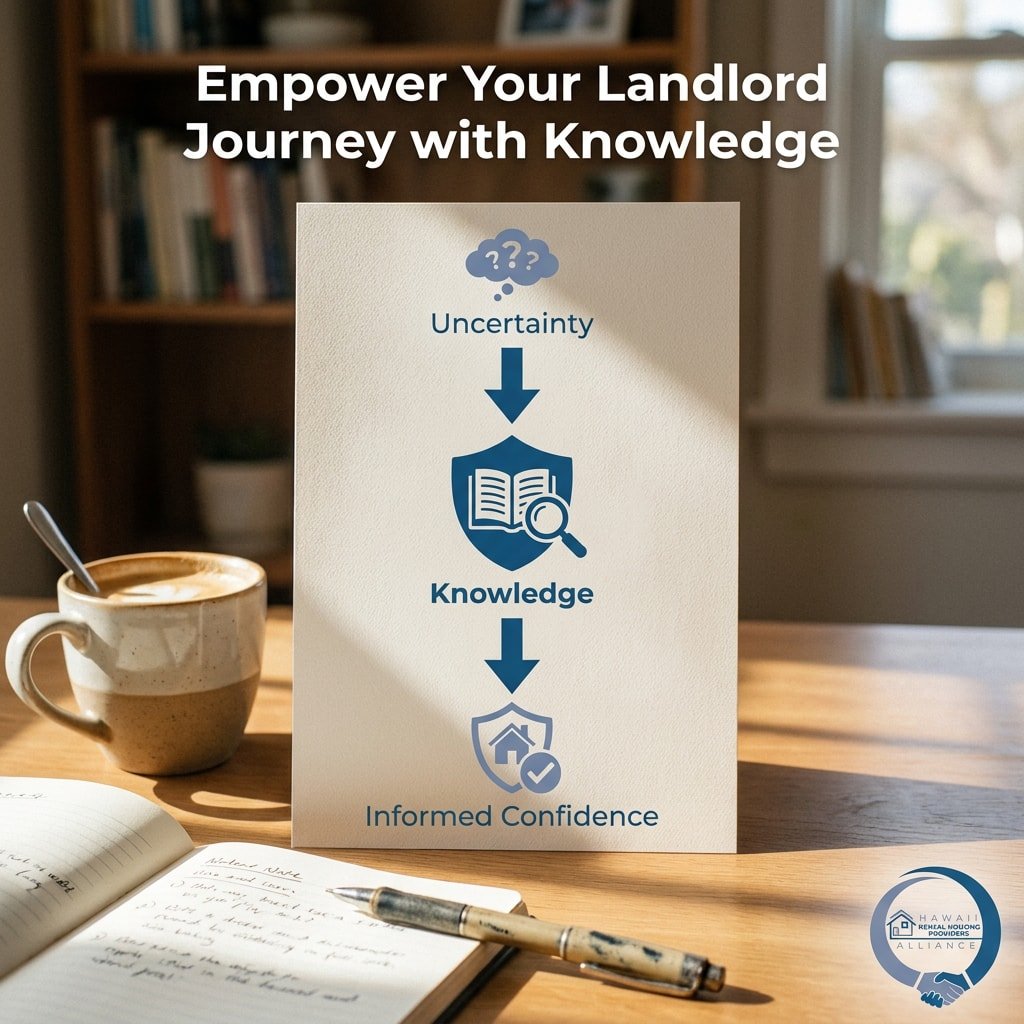 Navigating rental ownership can feel uncertain, but you don&rsquo;t have to do it alone. We help neighbors move from doubt to informed confidence through clear, credible education. Empower your journey with us today.

#HawaiiLandlords #RentalHousing 