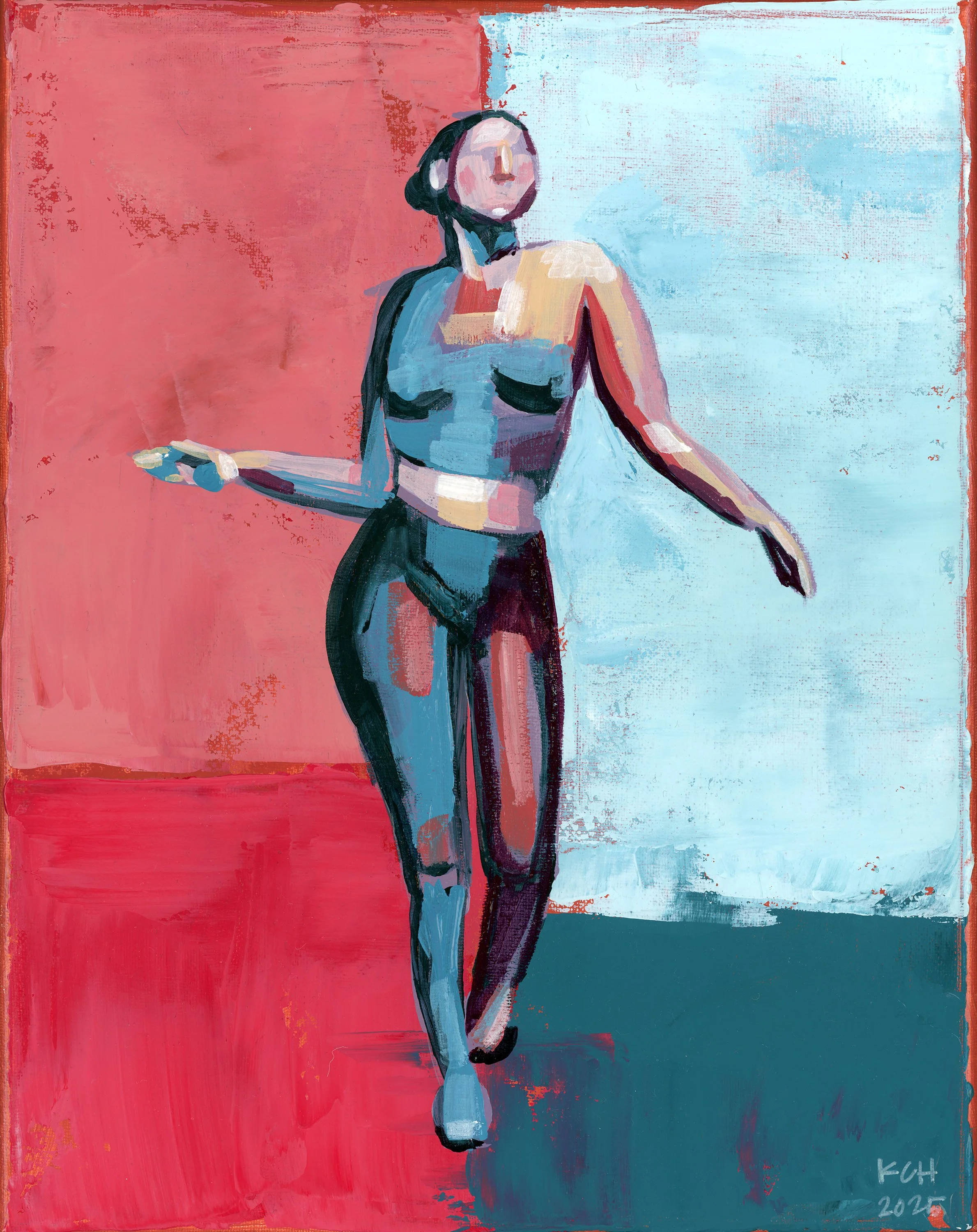 Pep in her step · 11x14 · Acrylic on canvas · 2025