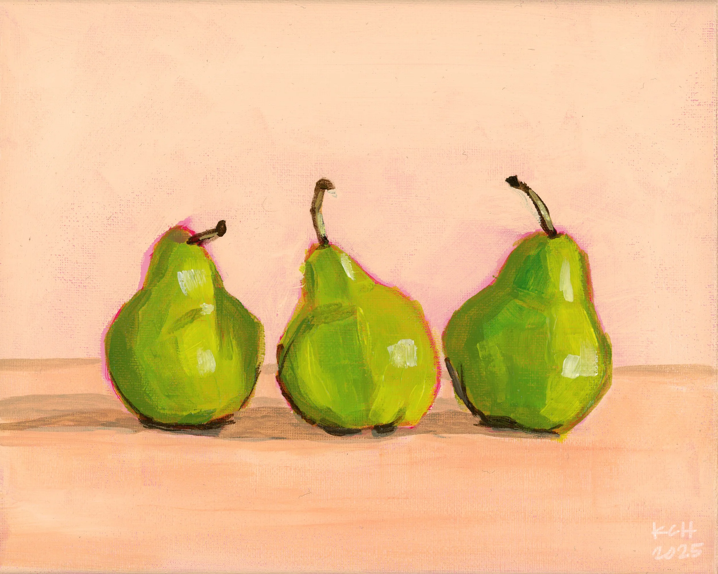 Pears · 8x10 · Acrylic on canvas · 2025