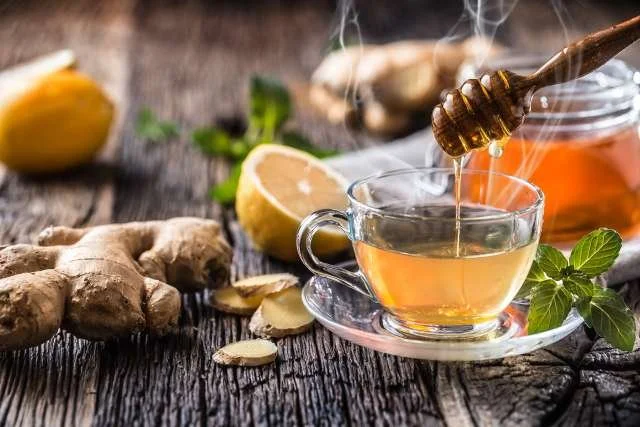 Ginger tea with honey