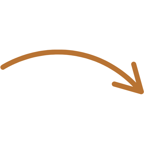 Black background with a brown curved arrow pointing to the bottom right.