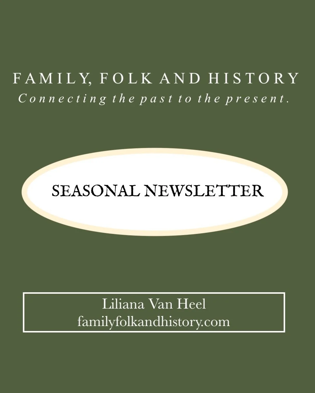 Family, Folk and History now has its own newsletter! 

In this newsletter, I share behind the scenes updates on family history research and what history-themed books, articles and resources I have been enjoying recently. 

It is free to subscribe, an