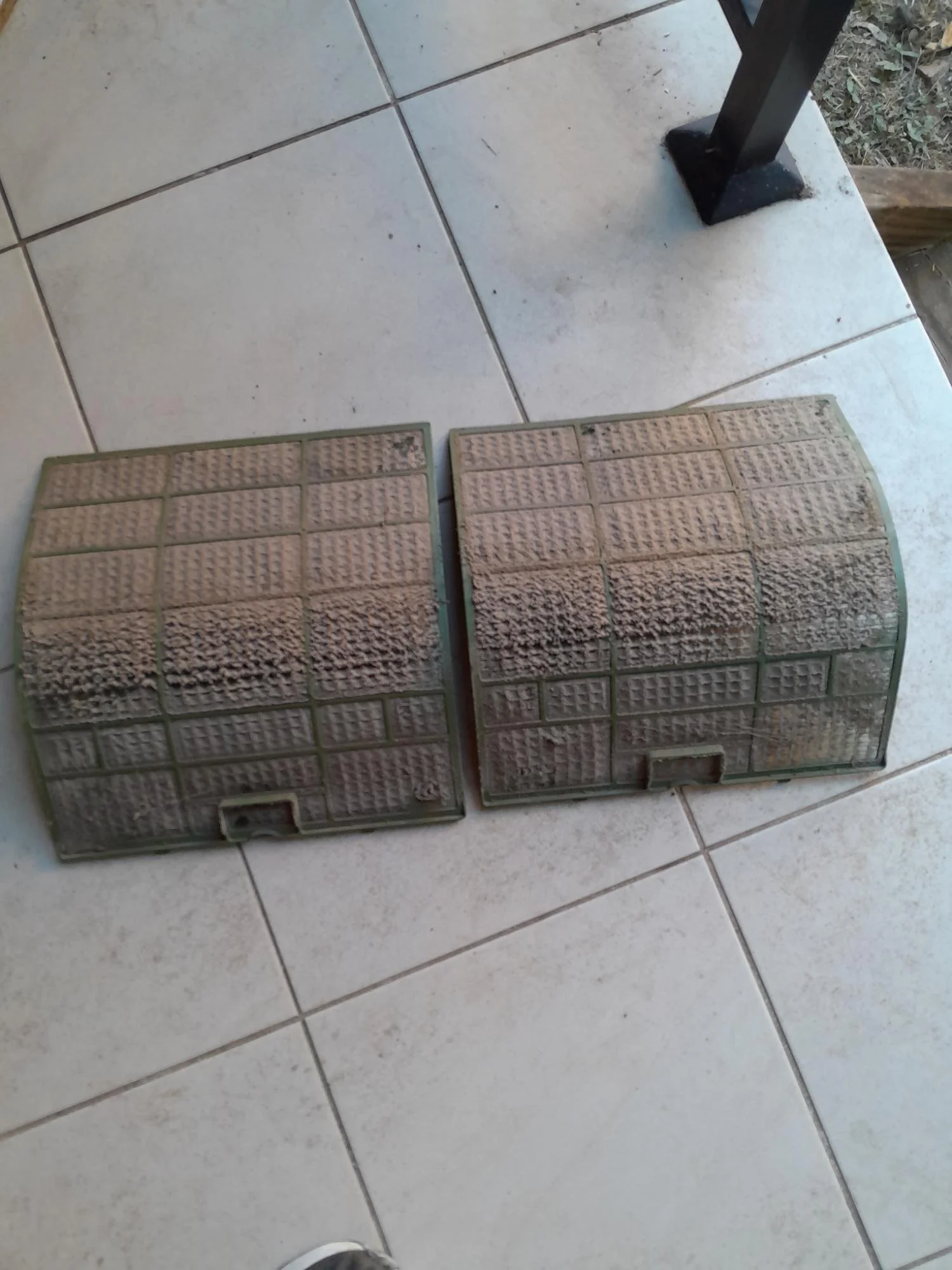 Air conditioning filters before deep cleaning by Kat Clean Sydney, NSW