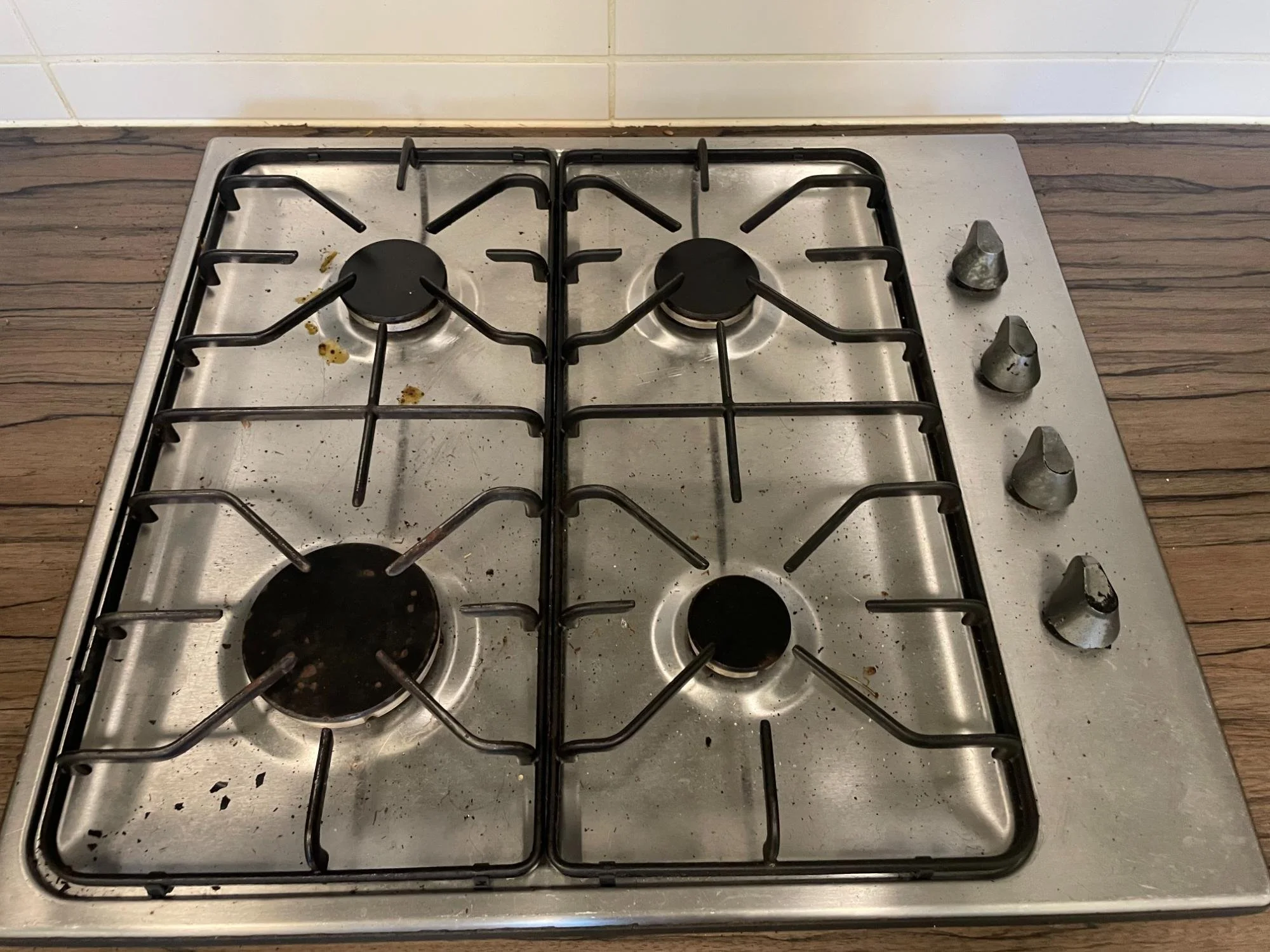 Kitchen stovetop before deep cleaning by Kat Clean Sydney, NSW