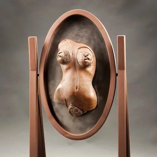 Picasso's Woman (2000). Bronze, steel.