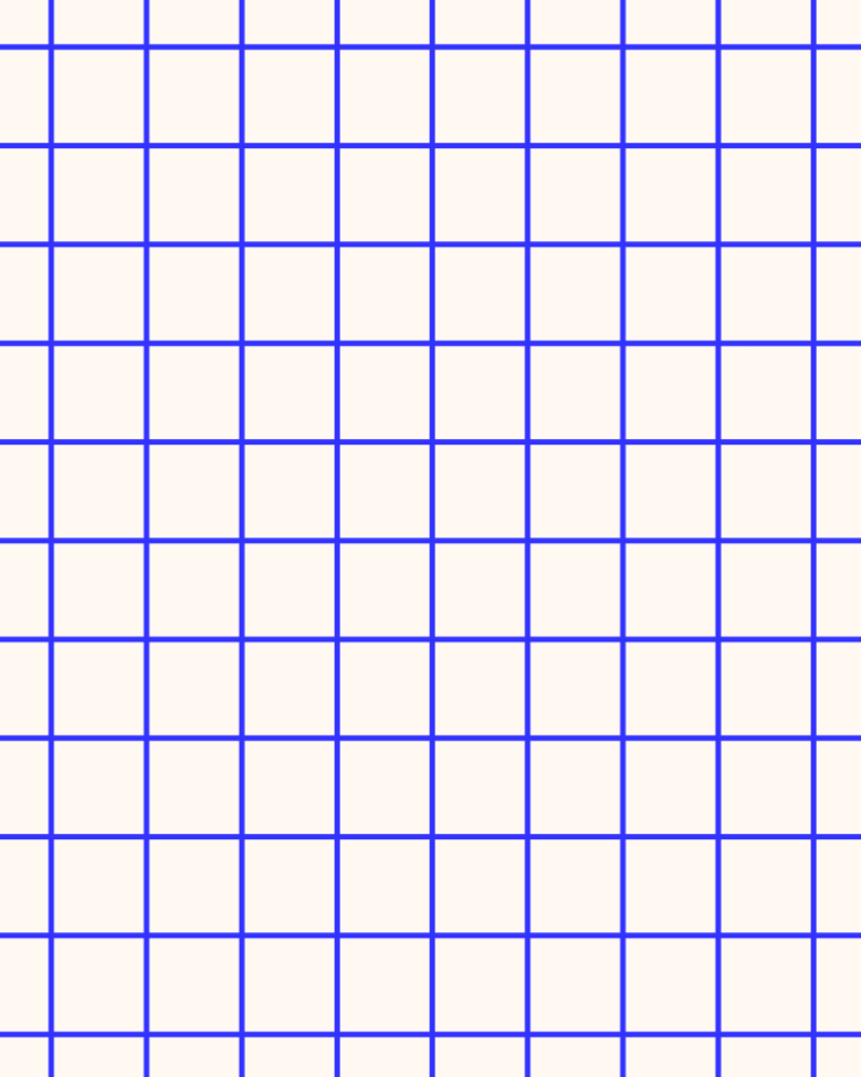 A white sheet of graph paper with blue grid lines.