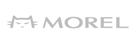 The logo of MOREL, featuring stylized letters 'M' and 'L' with a horizontal line crossing through the letters.