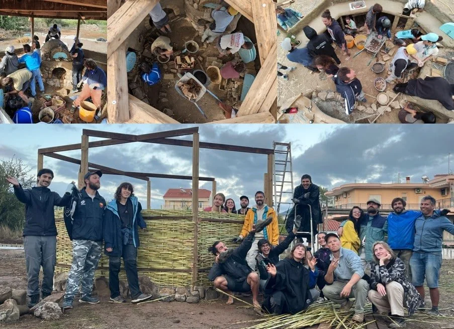 Starting Eco Village: Natural building a community kitchen with volunteers, Eramus + training course, about Permaculture, Community building and Natural building