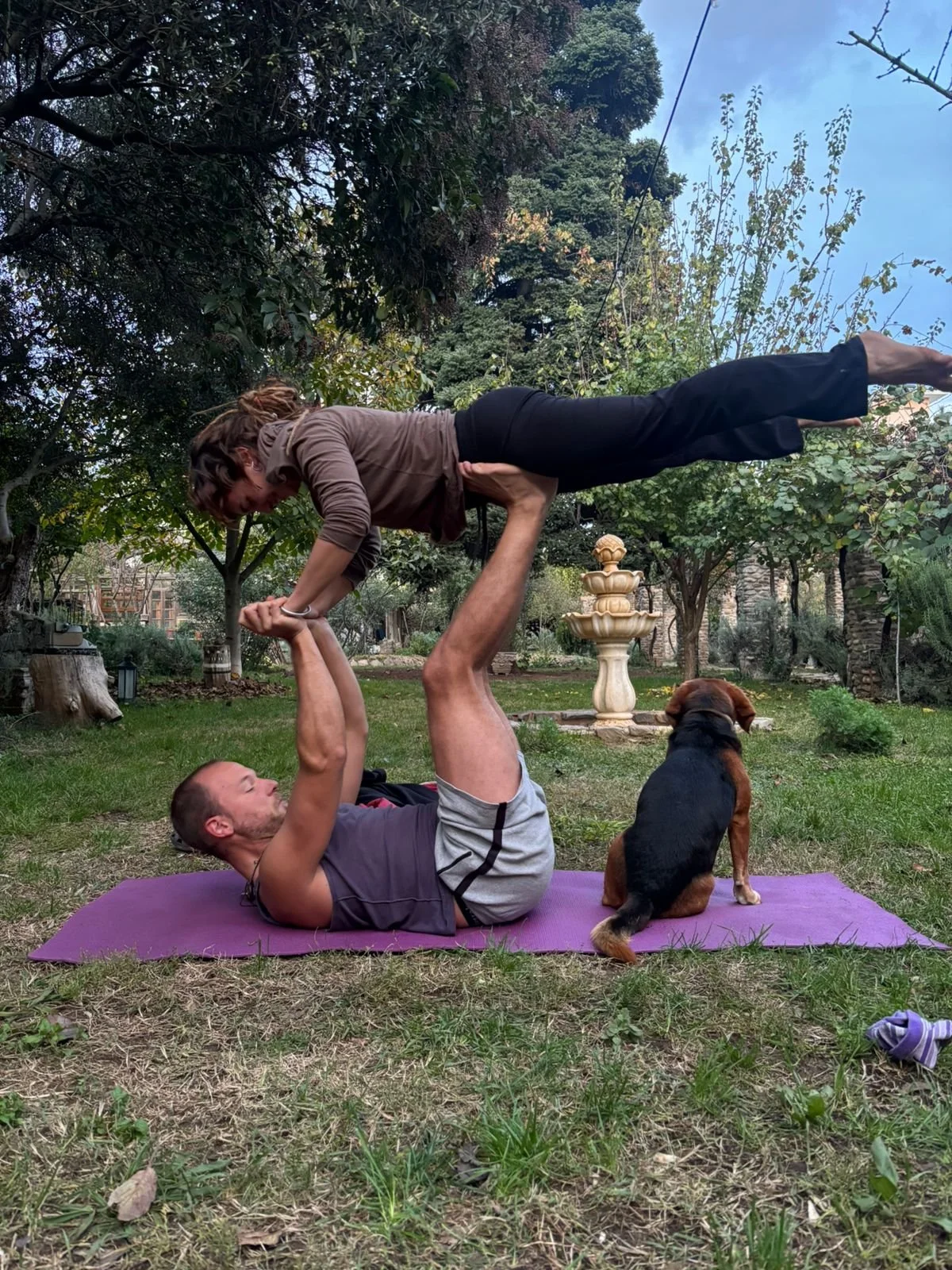 off time, volunteers working out