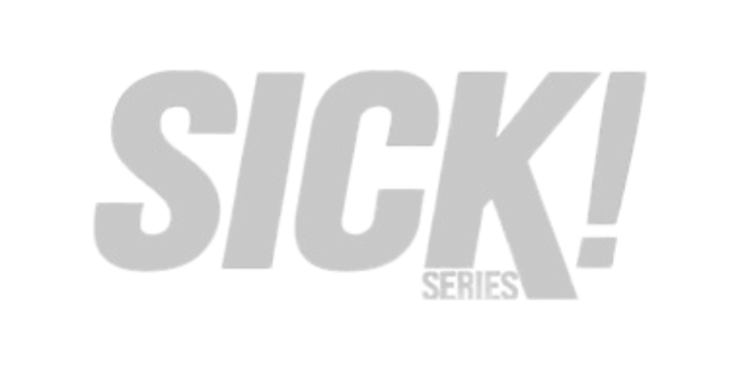 Gray text that says "SLICK!" with a smaller text underneath that says "SLEAZE" in an edgy font.
